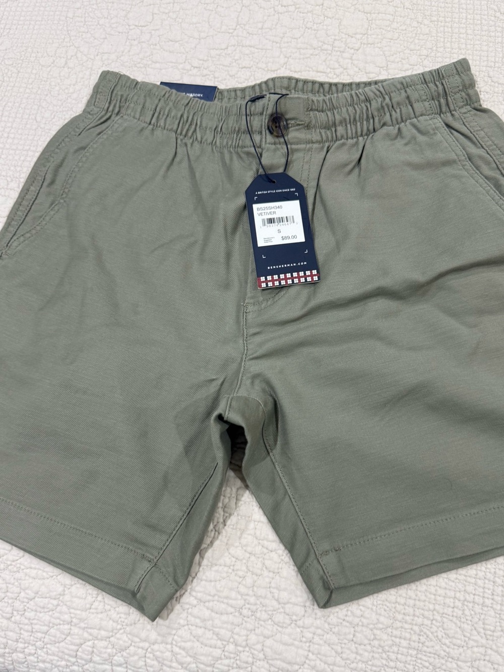 Bensimon Men's Drawstring Athletic Shorts - Olive